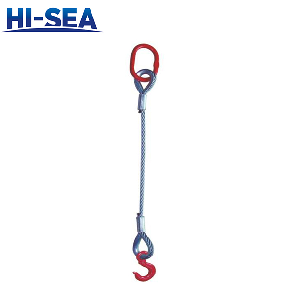 Swaged Joint Sling with Single Hook
